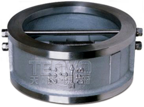 H76H型雙瓣旋啟式對夾式止回閥實物圖