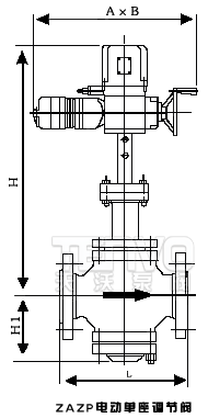 ZAZP電動(dòng)單座調(diào)節(jié)閥結(jié)構(gòu)圖
