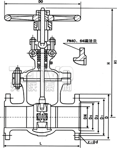 法蘭式真空隔離閘閥結構圖